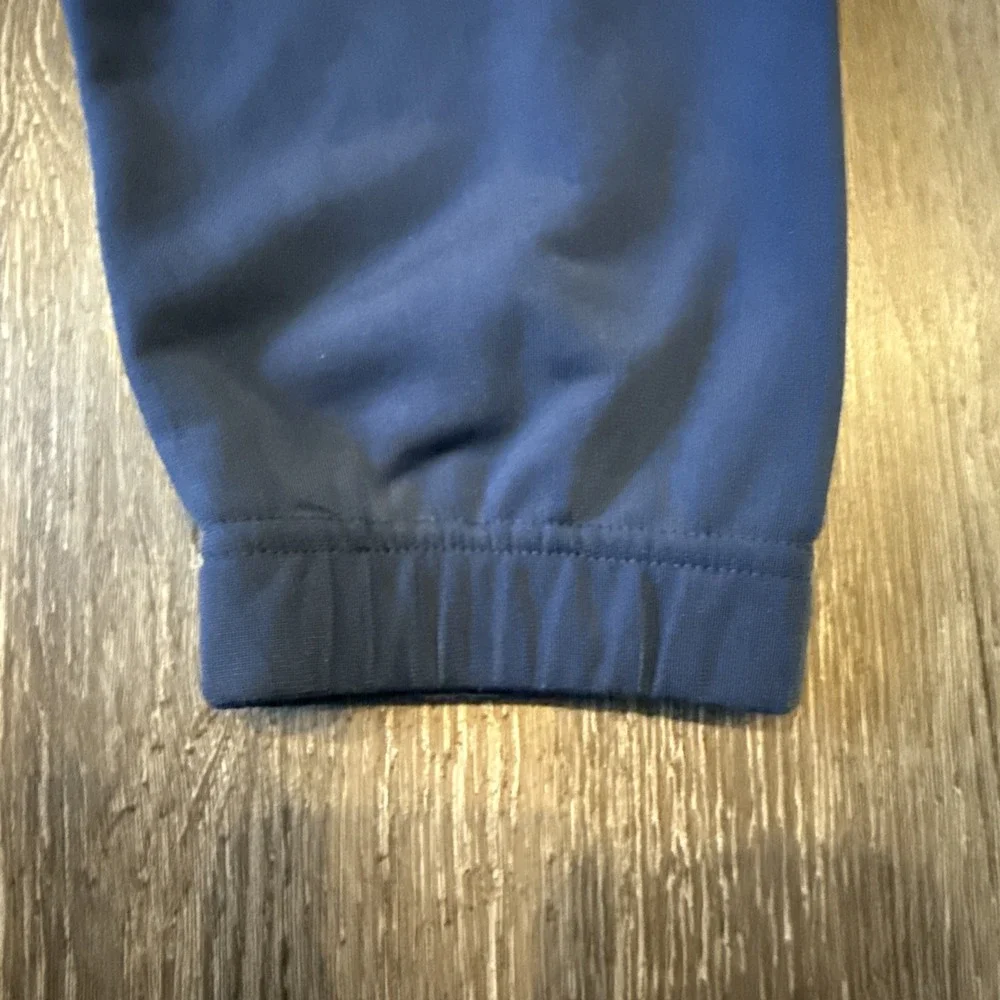 Jordan Full Zip Jacket Men's Medium Blue White Fleece Lined Elastic Waist
